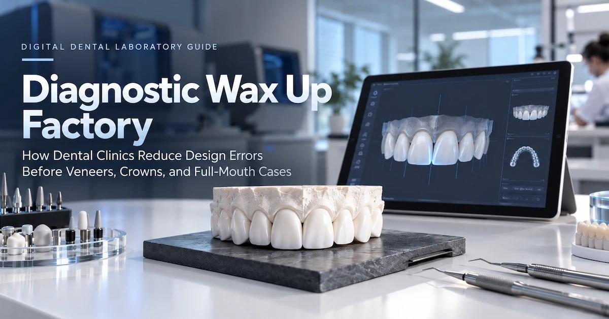Diagnostic Wax Up Factory: How Dental Clinics Reduce Design Errors Before Veneers, Crowns, and Full-Mouth Cases